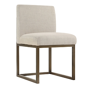 Tov Furniture Haute Beige Linen Chair In Brass In Beige