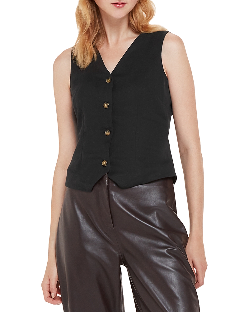 Whistles Jess Vest In Black