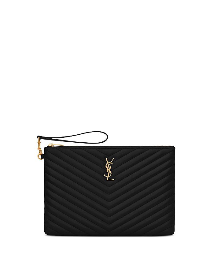 Cassandre Large YSL Quilted Leather Cosmetic Pouch