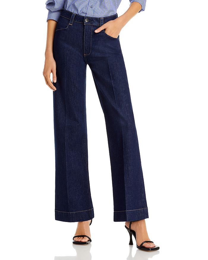 PAIGE Leenah High Rise Wide Leg Jeans in Ceremony | Bloomingdale's