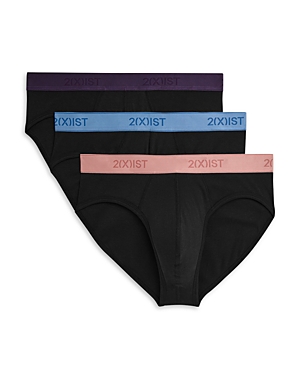 2(x)ist No Show Briefs, Pack Of 3 In Black W/tattoo/black W/top O The Morning/black W/pressed Rose