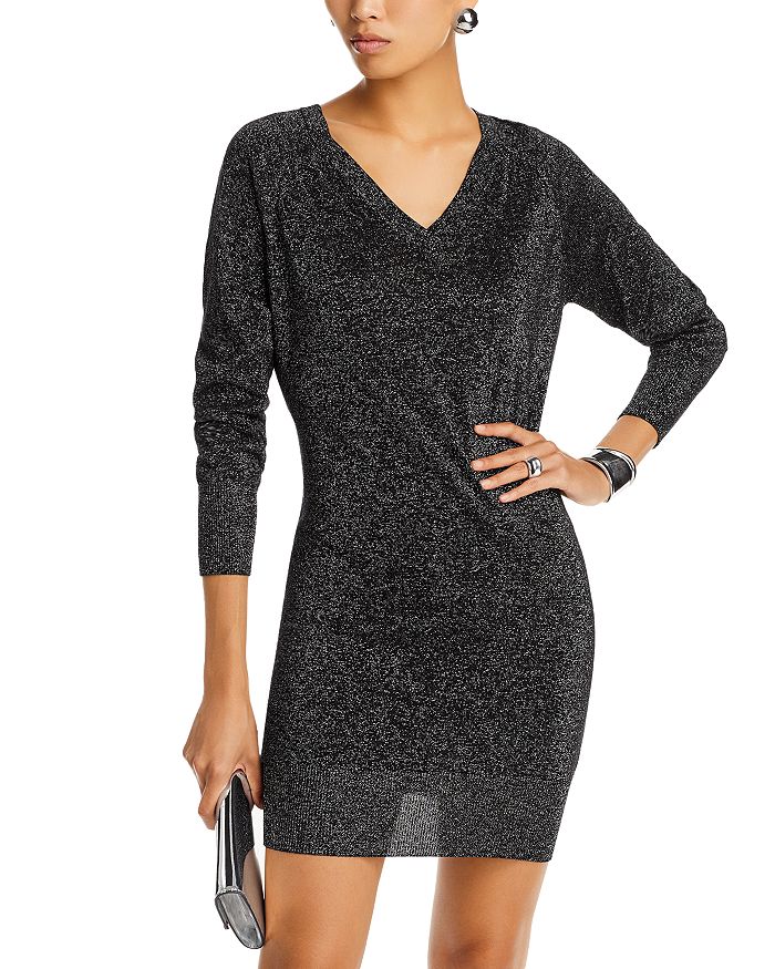 Metallic sweater deals dress