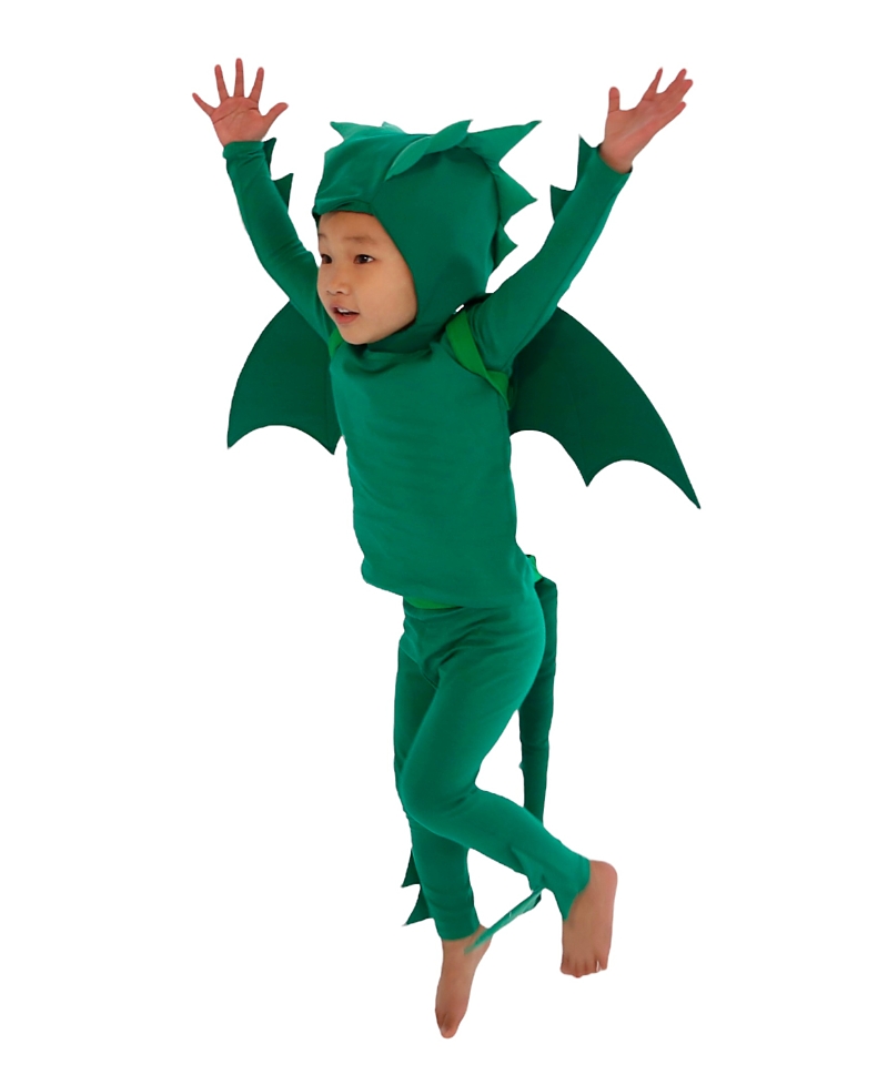 Band Of The Wild Green Dragon Pajama Costume - Ages 2-7