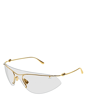 Bottega Veneta Knot Directional Sunglasses, 99mm In Gold/clear Solid