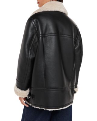 Faux Fur Aviator Coat