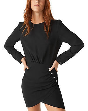 Shop Ba&sh Ba & Sh Viki Long Sleeve Mini Dress In Black