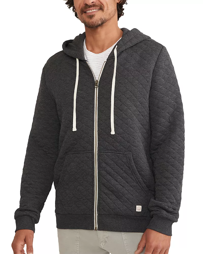 Marine Layer Quilted Zip Hoodie