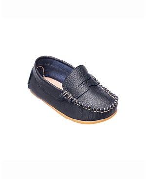 Shop Elephantito Boys' Alex Driver With Cutout Loafers - Baby, Toddler In Blue