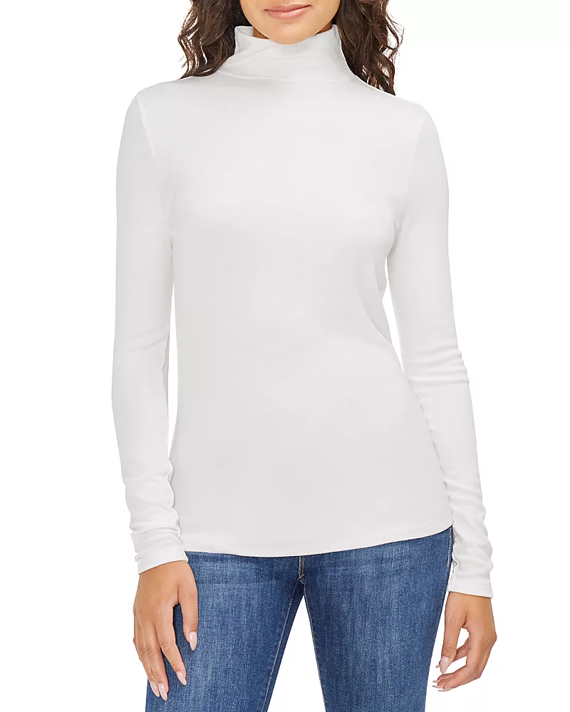 Three Dots Mock Neck Top
