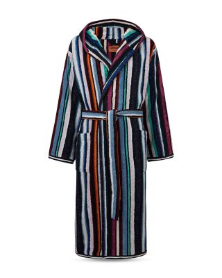 Missoni - Chandler Metallic Stripe Hooded Bathrobe