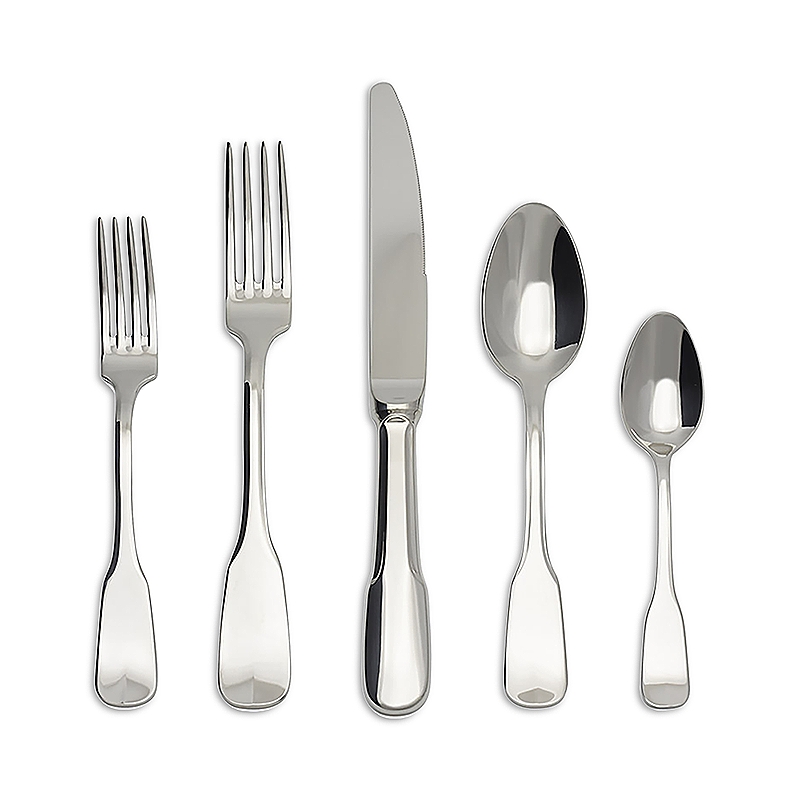 Degrenne Paris Lutece 5 Piece Flatware Set In Silver