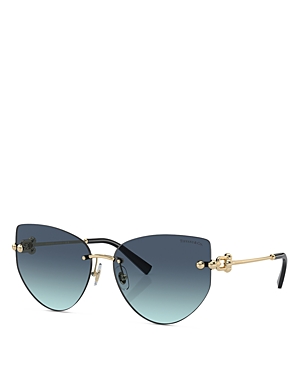Tiffany & Co Butterfly Rimless Sunglasses, 60mm In Blue Gradient