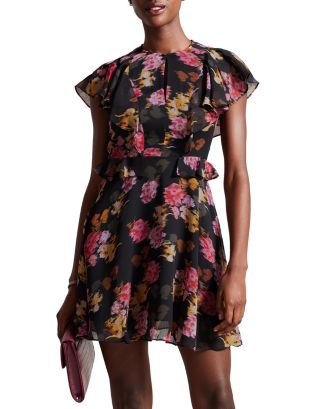 【TED BAKER】BRETAAH Angel Sleeve Mini ワンピース TED BAKER】BRETAAH Angel Sleeve Mini ワンピース (TED BAKER
