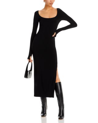 Long Sleeve Side Slit Gown