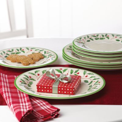 Holiday 4 Piece Melamine Accent Plate Set
