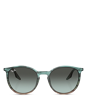 Ray Ban Ray-ban Round Sunglasses, 54mm In Blue/blue Gradient