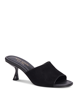 Shop Kate Spade New York Women's Malibu Winter Slip On High Heel Sandals In Black