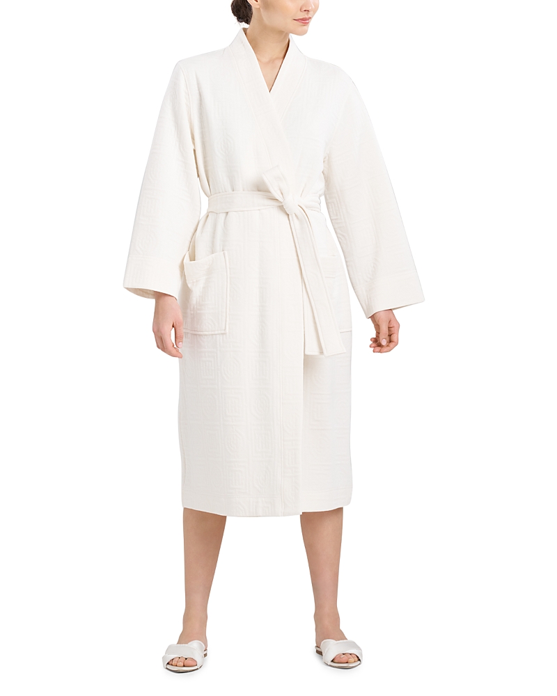 Natori Quilted Infinity Jacquard Robe In Cream