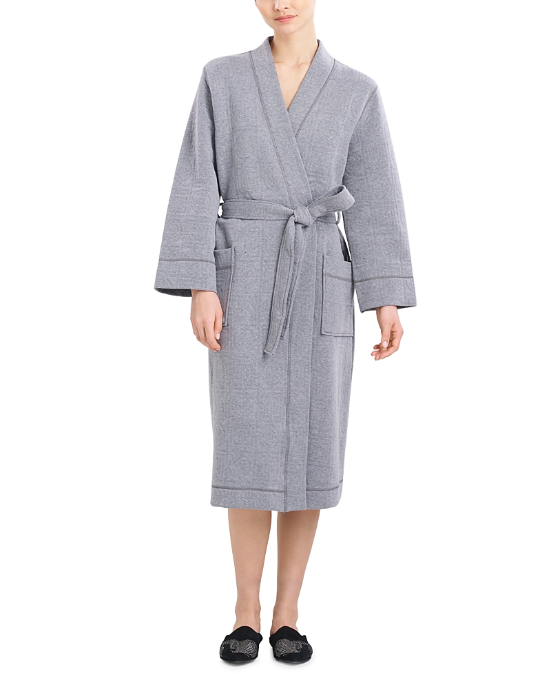 Natori Quilted Infinity Jacquard Robe In Heather Grey