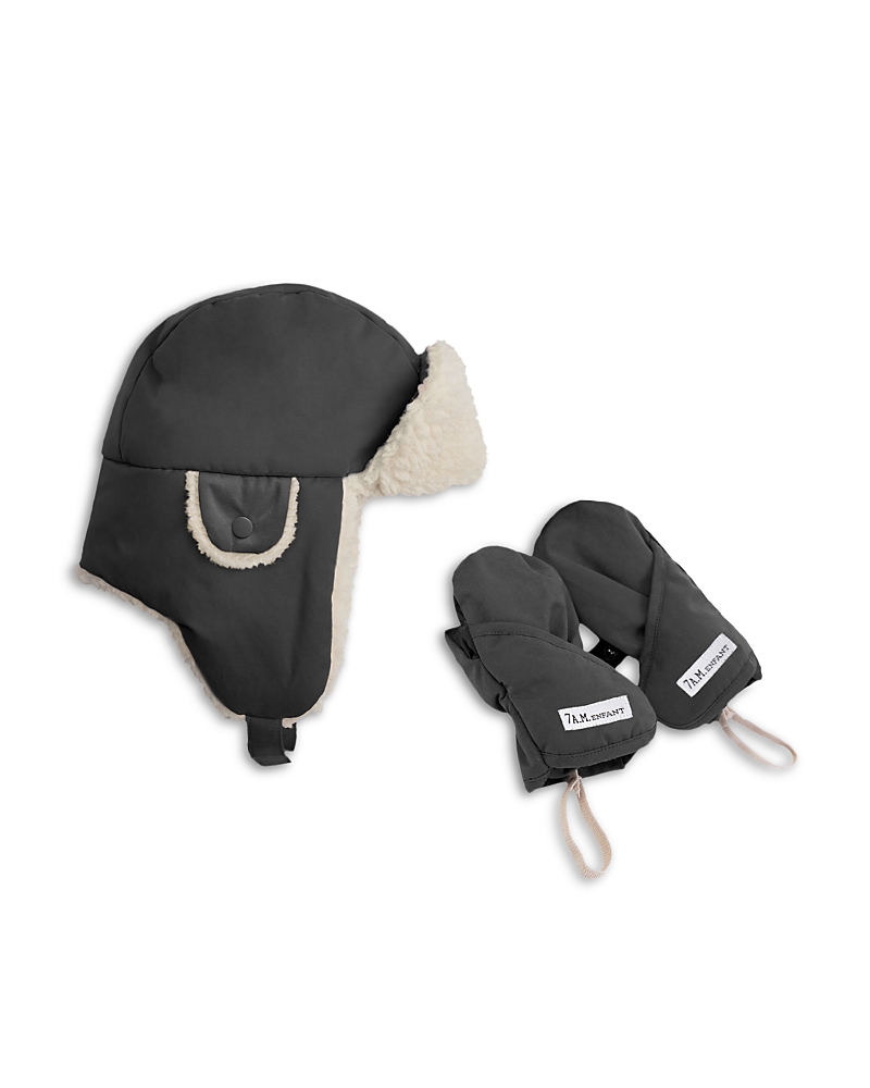 7AM Enfant Unisex The Chapka Hat & Benji Mittens Set - Little Kid