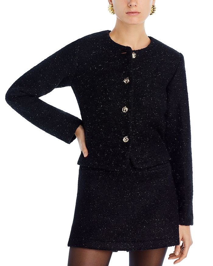 EAUVIRE Cotton wool Tweed Short No color jacket outer FGDVA15110 black 38