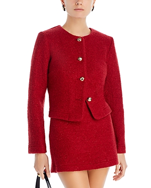 Aqua Tweed Jacket - 100% Exclusive In Dark Red