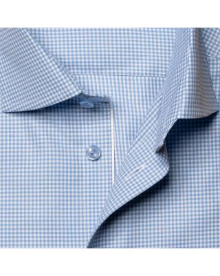 Contemporary Fit Micro Check Textured Cotton-Tencel&reg; Dress Shirt