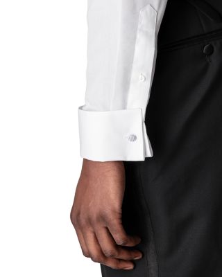 Contemporary Fit White Piqu&eacute; Formal Shirt