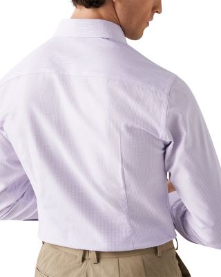 Contemporary Fit Micro Check Textured Cotton-Tencel&reg; Dress Shirt