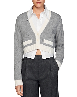SANDRO ASRIA CROPPED CARDIGAN