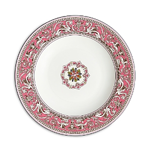 Wedgwood Florentine Fuchsia Bone-china Rim Soup Bowl 22.8cm In Fuchsia