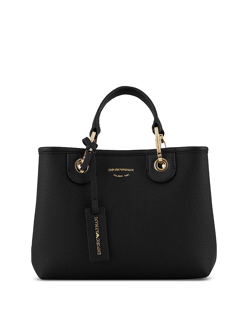 Emporio Armani MyEA Small Black Shopper Tote Bag