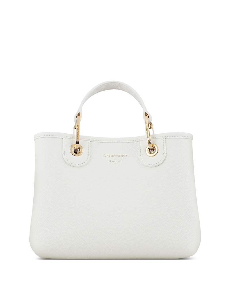 Emporio Armani Myea Bag Small Shopper Bag With Deer Print In Satin