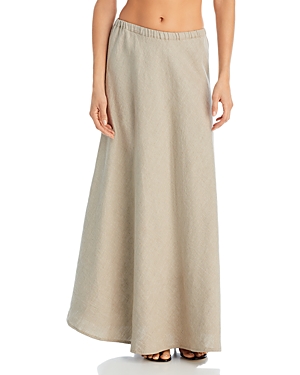 Shop Faithfull The Brand Heba Linen Maxi Skirt In White