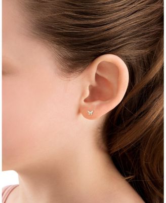 Girls' 14K Gold Tiny Marquise Butterfly Studs Screw Back Earrings - Baby, Little Kid, Big Kid