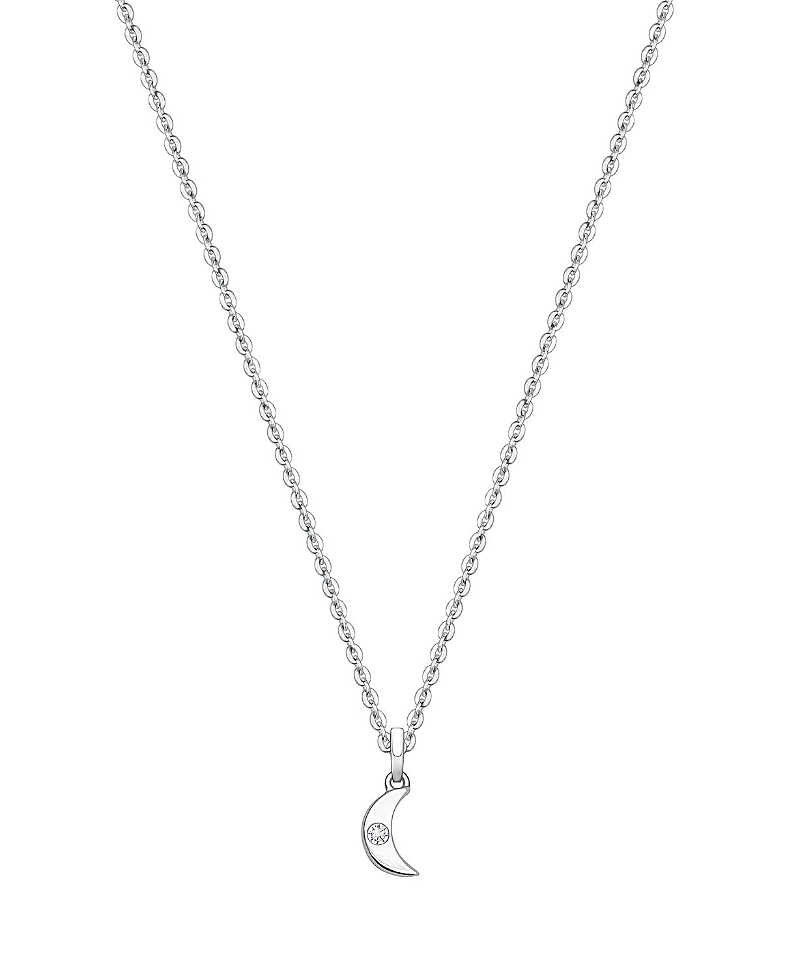 Tiny Blessings Girls' 14K Gold Diamond Over the Moon 13-14 Necklace - Little Kid, Big Kid