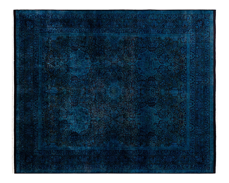 Bloomingdale's Fine Vibrance M1159 Area Rug, 8'2 X 9'10 In Blue