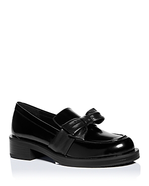 Shop Stuart Weitzman Women's Sofia Bold Slip On Loafer Flats In Black