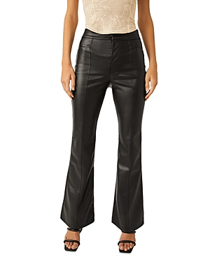 Free People Uptown Faux Leather Flare Pants