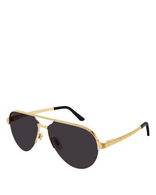 Cartier Santos De Cartier 24k Gold Aviator Sunglasses Cartier Santos Evolution 24k Gold Plated Navigator  main image 4