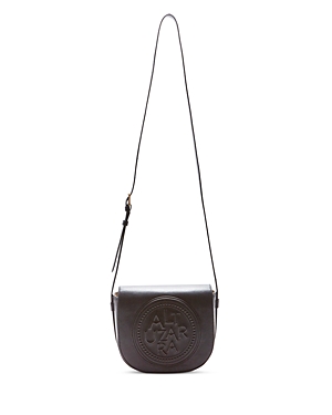 Shop Altuzarra Medallion Leather Saddle Bag In Black