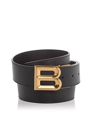 Shop Bally Men's B Logo Reversible Leather Belt In Black+oro