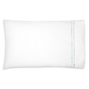 Sferra Diamantini Pillow Case, Standard In White/aqua