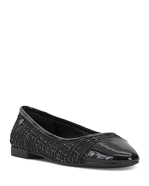 Shop Vince Camuto Women's Mindy Cap Toe Ballet Flats In Black Multi