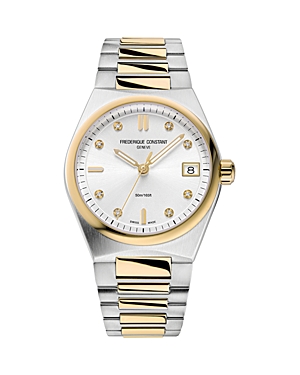 Shop Frederique Constant Highlife Watch & Interchangeable Strap, 31mm In Silver/two-tone