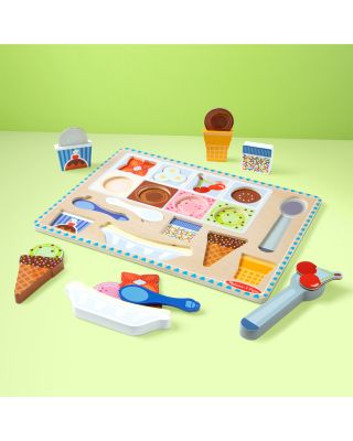 Wooden Magnetic Ice Cream Puzzle & Play Set - Ages 24 - 60 Months