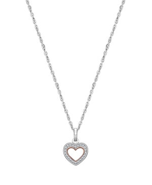 Tiny Blessings Girls' Sterling Silver Rosabella Heart Silhouette 13-14 Necklace - Baby, Little Kid, Big Kid
