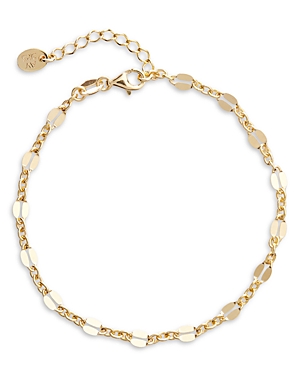 Disc Chain Link Bracelet in 18K Gold Plated Sterling Silver
