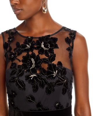 Flocked Tulle Gown
