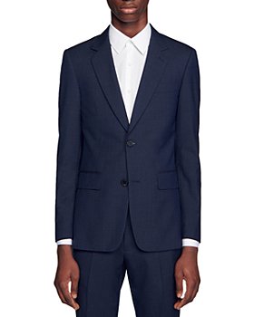 Sandro - Classic Fit Formal Wool Tweed Suit Jacket